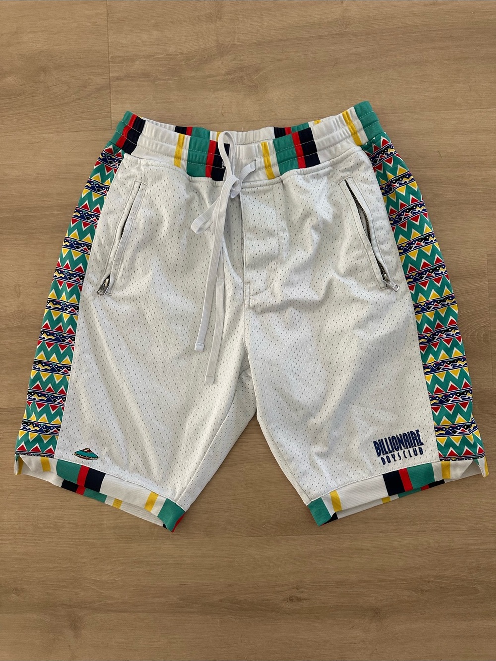 Billionaire Boys Club Mens Medium White Mesh Basketball Shorts